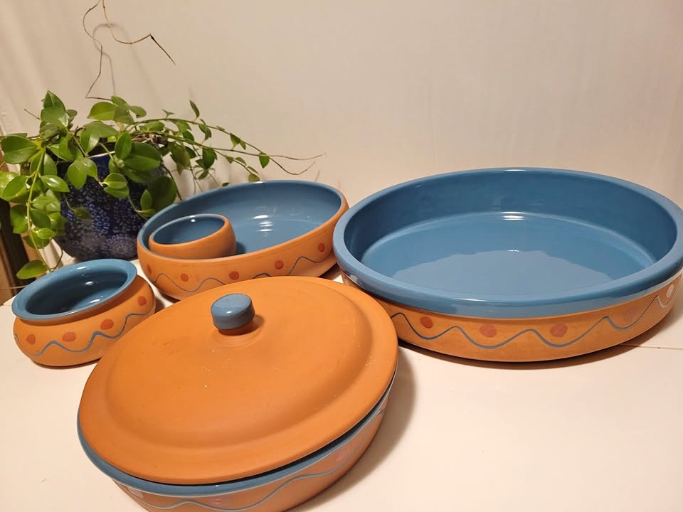 Hand Made, Hand Painted Serving Dishes- HiMark Portugal Pottery