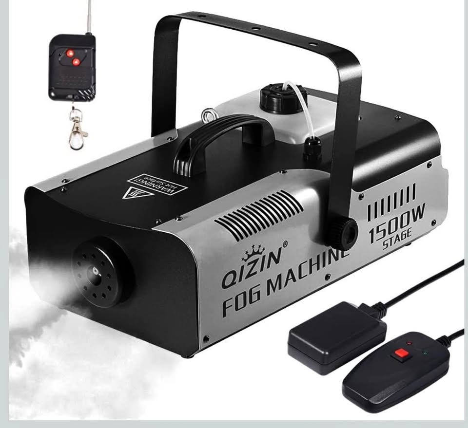Qizin 1500W Fog Machine w/ 2 Controllers
