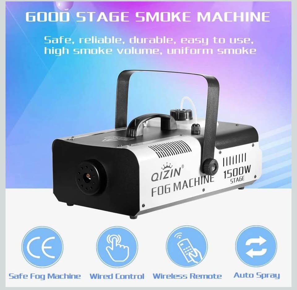 Qizin 1500W Fog Machine w/ 2 Controllers - photo 3