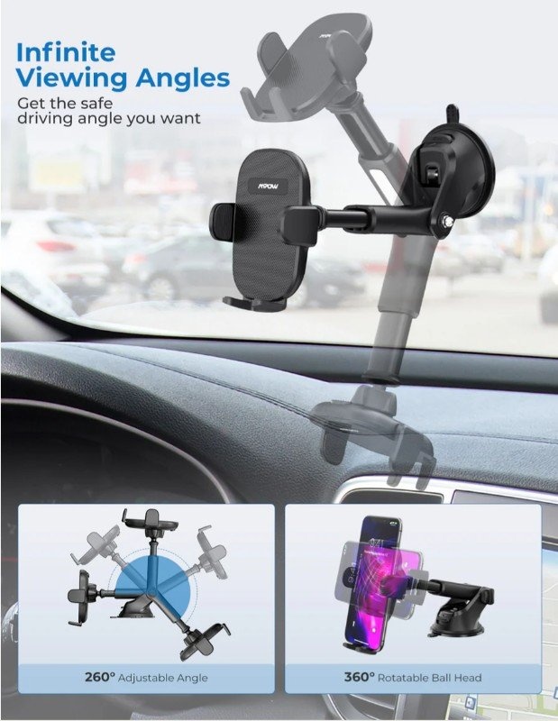 Mpow 155A 4-in-1 Car Phone Mount - photo 5