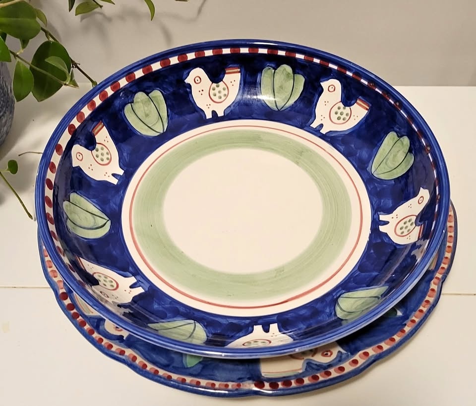 Made in Italy - Solimene Ceramic Handpainted Serving Dishes