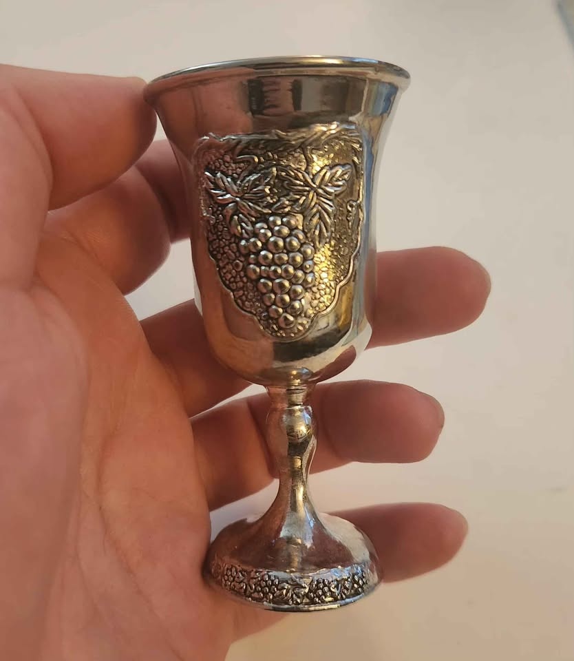 Silver Kiddush Cup Set + Ewer - photo 2