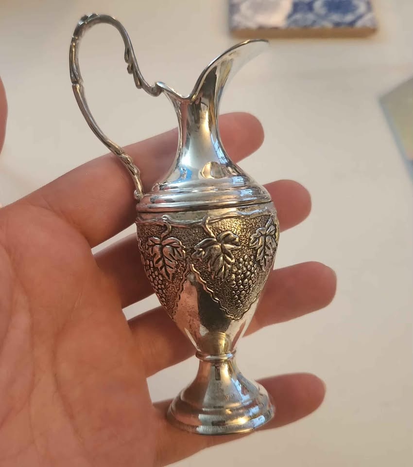 Silver Kiddush Cup Set + Ewer - photo 3