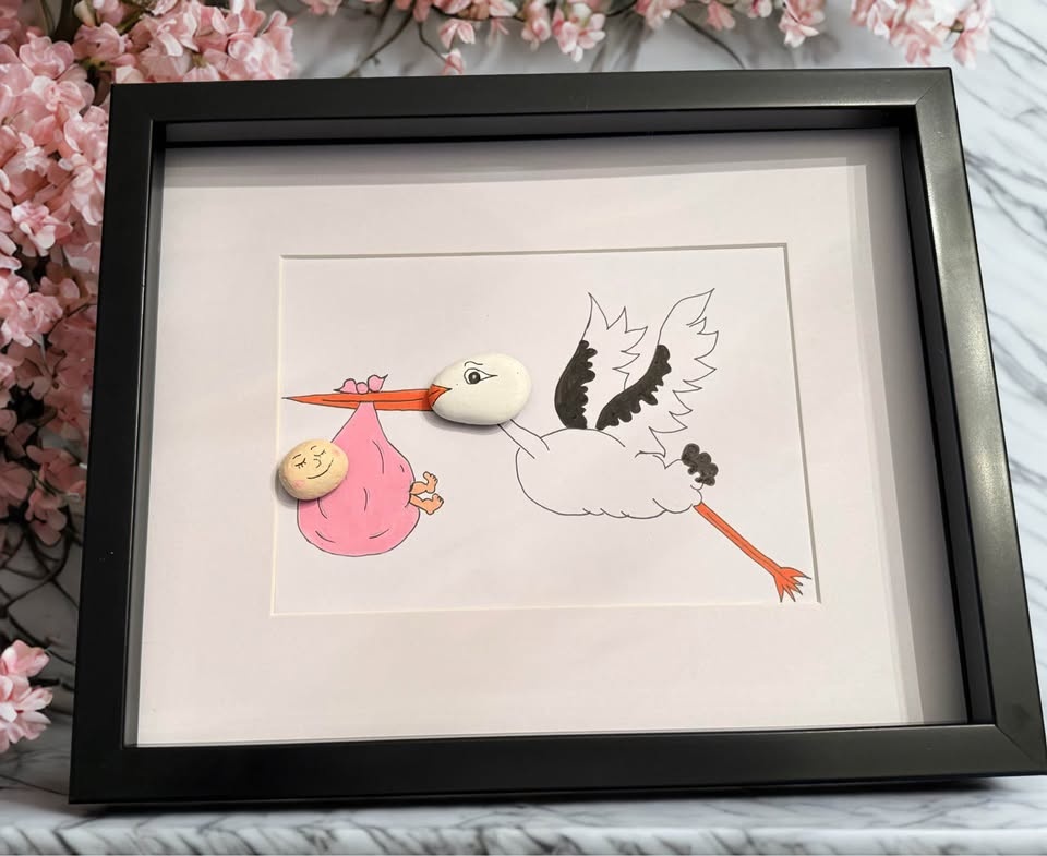 New Baby - Pebble Art - photo 2