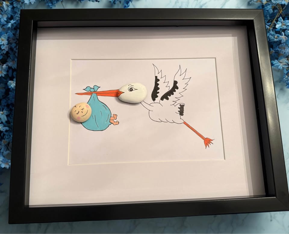 New Baby - Pebble Art - photo 3