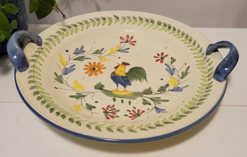 Ceramic Hand Painted Serving Dish - Dishwasher & Microwave Safe - photo 2