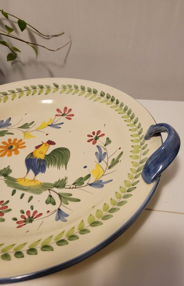 Ceramic Hand Painted Serving Dish - Dishwasher & Microwave Safe - photo 3