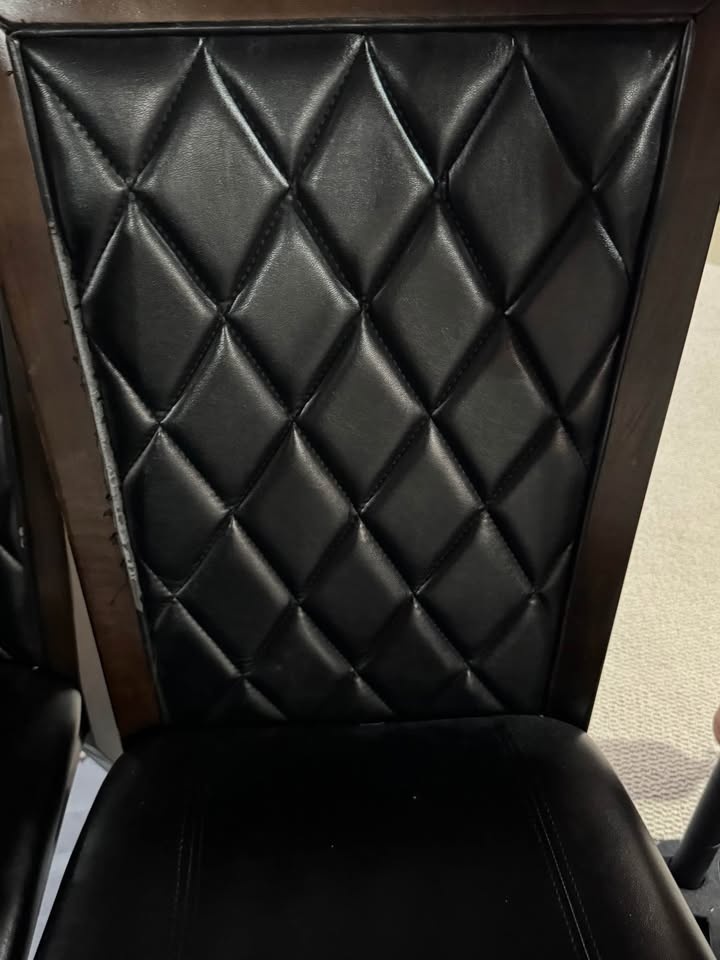 Dining chairs leather/wood - photo 2