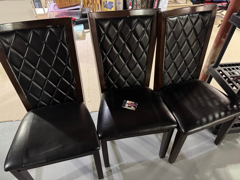 Dining chairs leather/wood - photo 5