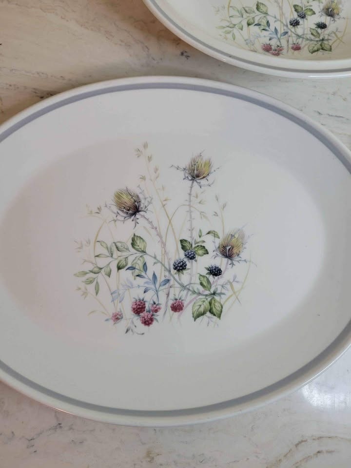Vintage Royal Albert Wild Briar Plates, Serving Platter, & Oval - photo 4