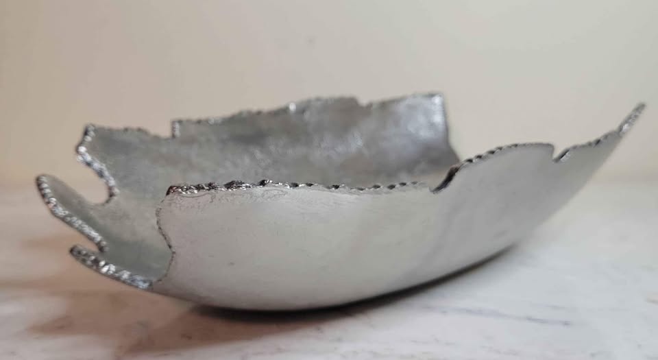 Metal (Pewter?) Decorative Dish - photo 2