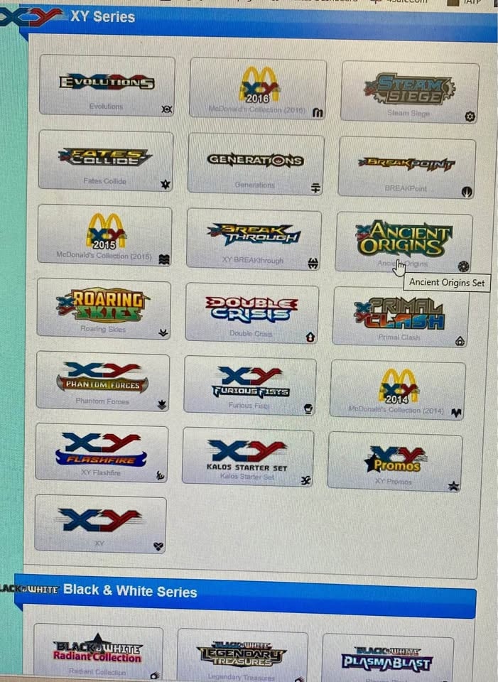 Buy Pokémon cards in bulk during 2007 to 2015 years