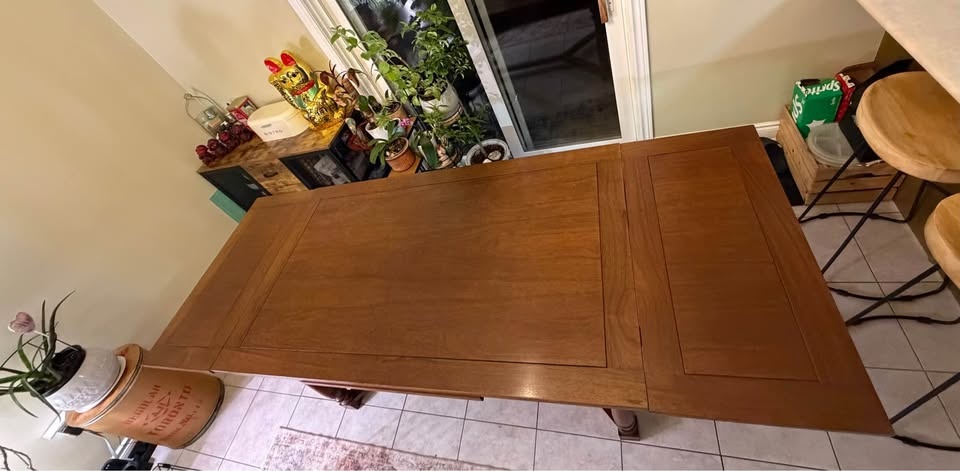 Solid Wood Extendable Dining Table - photo 3