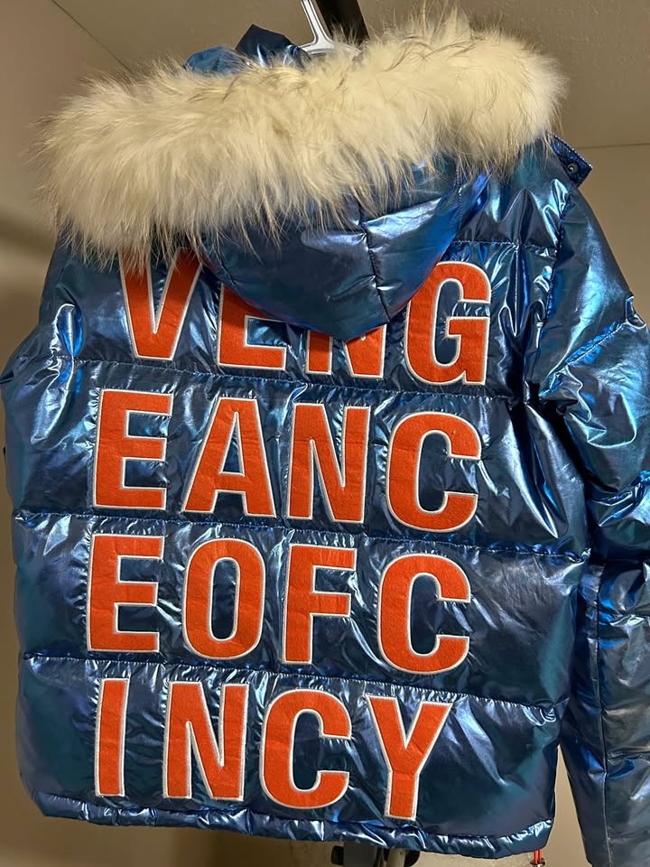 Vengeance of Cincy Bubble Jacket - Metallic Blue/Orange