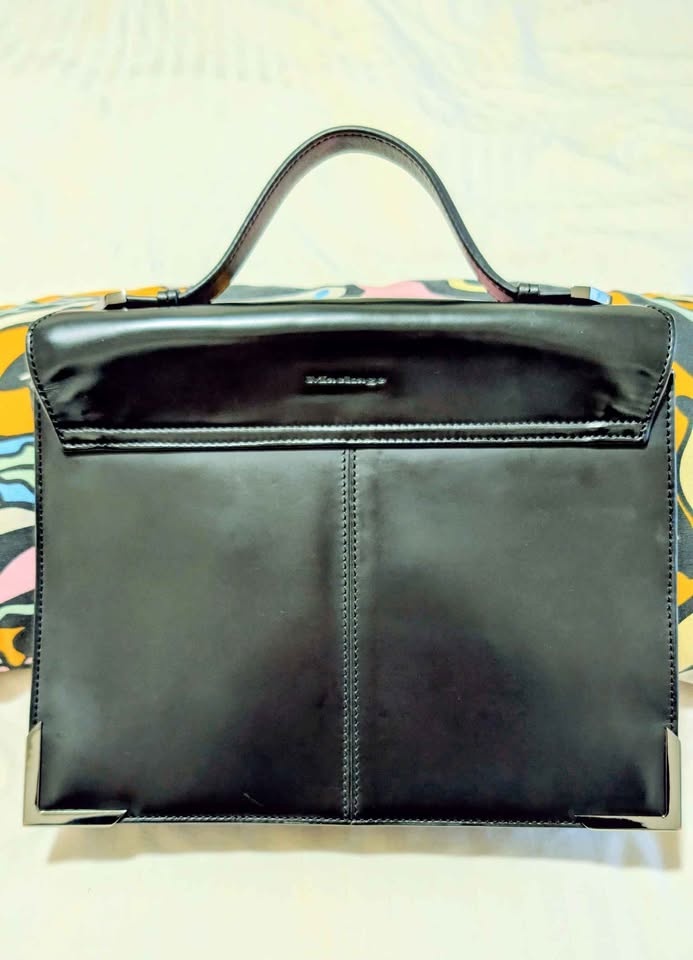 Mackage Keeley Leather Bag - Large - Black/Cobalt - photo 3