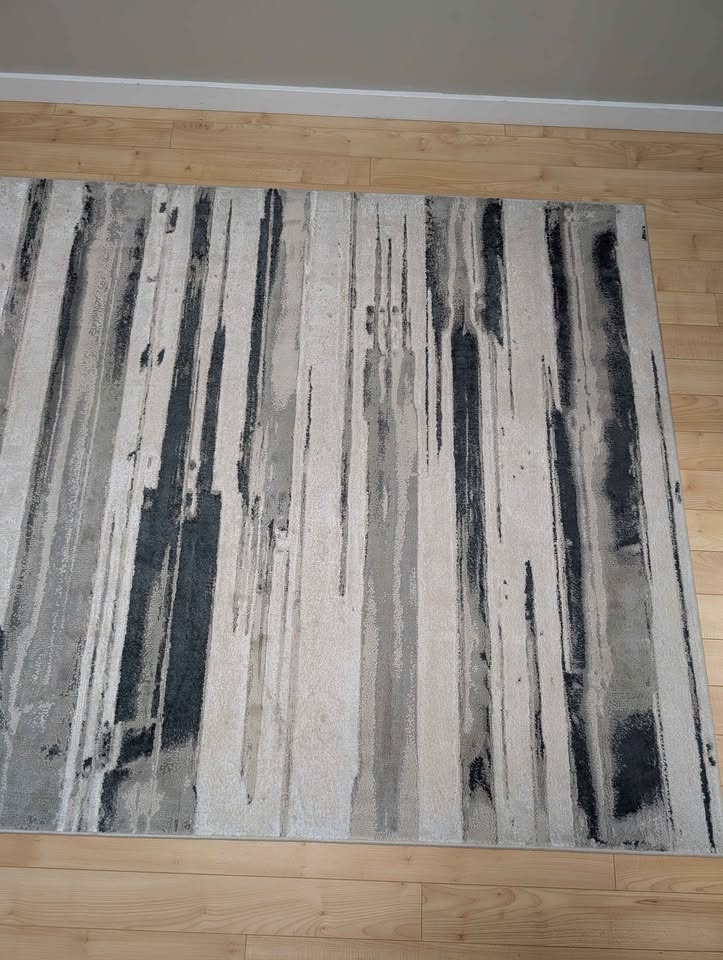 Modern 5x8 Silver Abstract Area Rug - photo 4