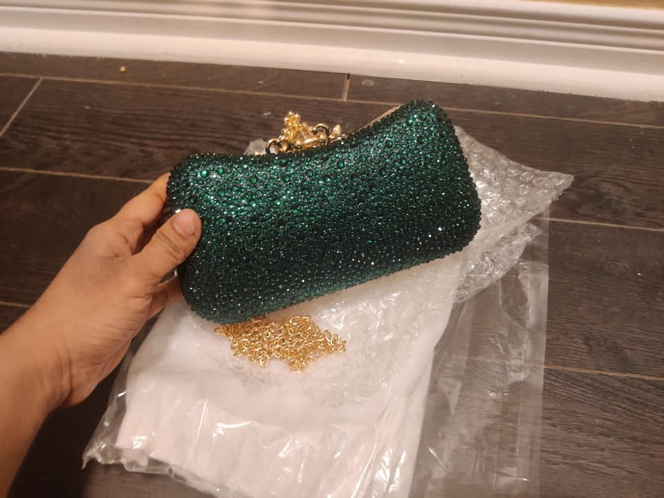 Brand new beautiful green color luxury evening party bag for wom - photo 3