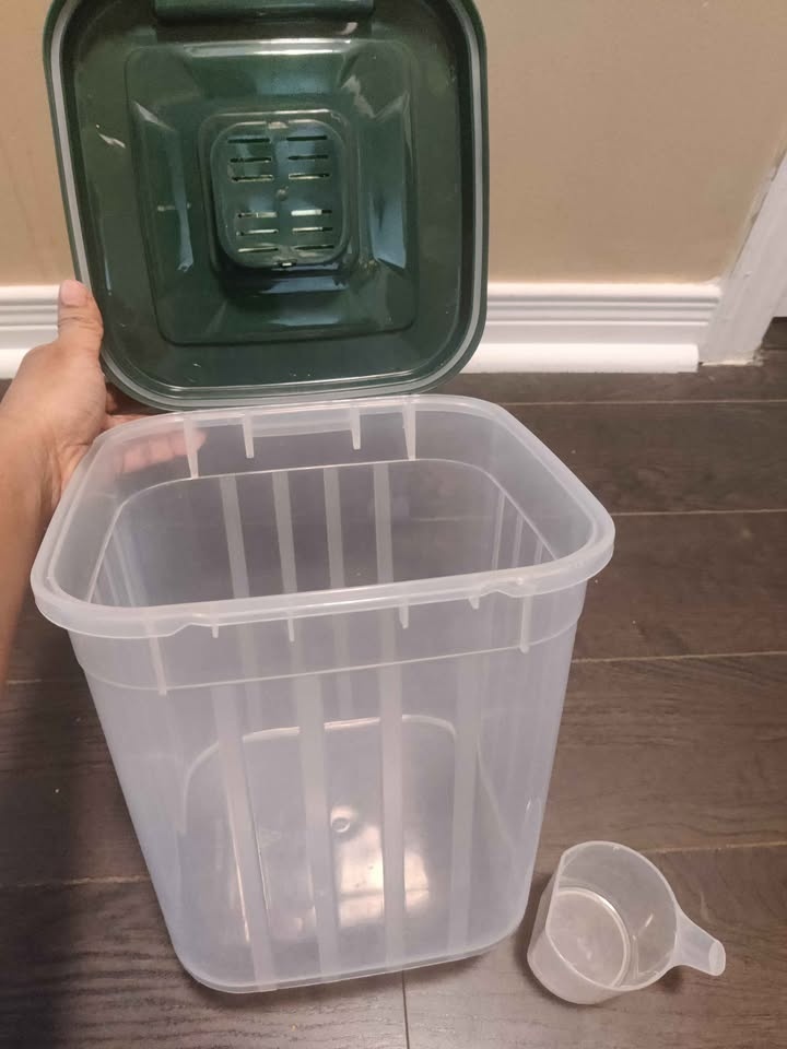 Used good condition large rice or flour storage container - photo 2