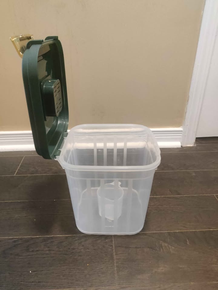 Used good condition large rice or flour storage container - photo 3