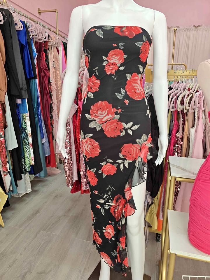 Floral ruffle dress