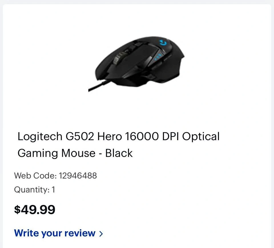 Logitech G502 Hero Gaming Mouse
