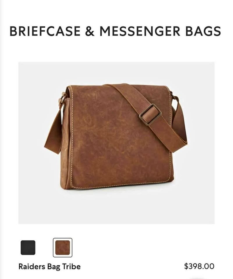Roots Excellent Condition Leather Messenger Bag