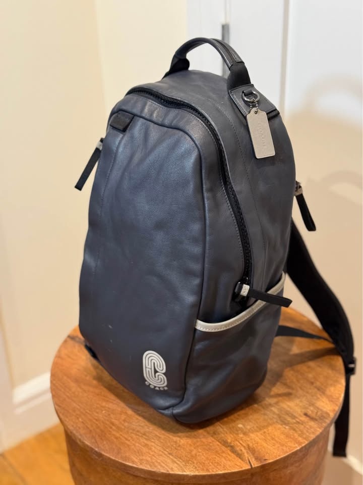 Coach Signature Canvas Backpack - Blue & Silver Hardware - Tech - photo 2