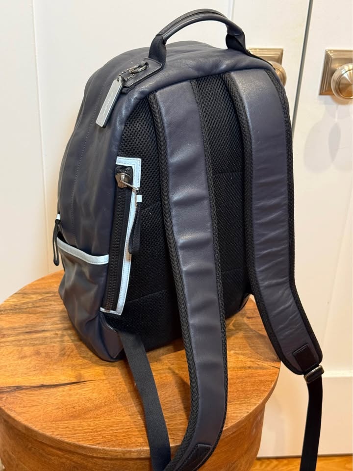 Coach Signature Canvas Backpack - Blue & Silver Hardware - Tech - photo 5