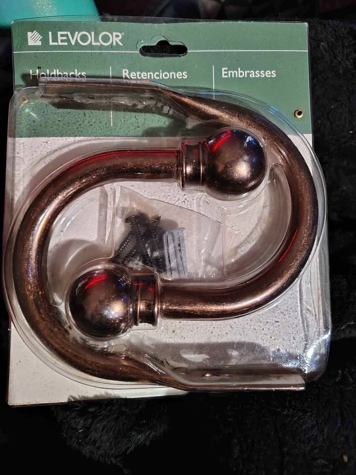 2 Pack Metal Curtain Holdbacks - Bronze