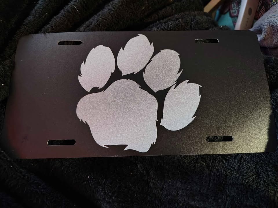 Clemson Tiger Paw Car Tag - Diamond Etched Metal Plate - photo 3