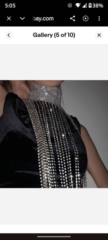 NEW Bling Diamante Metal Tassel Body Chain - photo 5