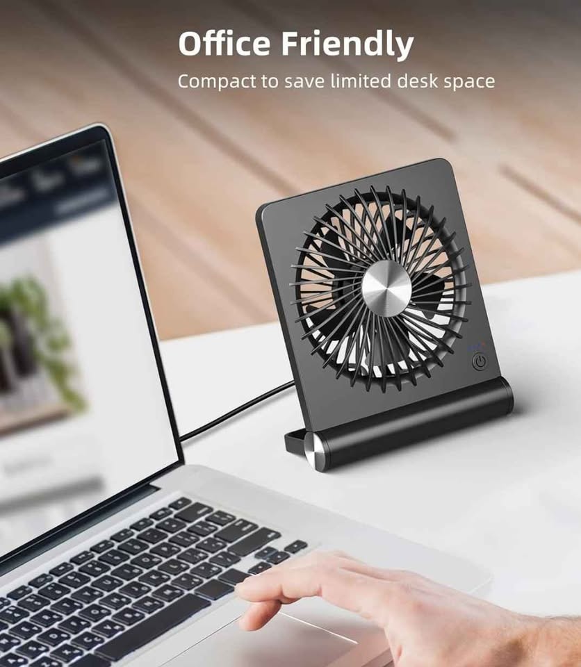 NEW USB Fan, Strong Wind Ultra Quiet Small Desk Fan - photo 2
