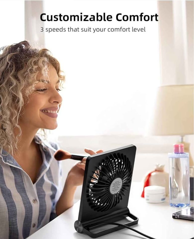 NEW USB Fan, Strong Wind Ultra Quiet Small Desk Fan - photo 3