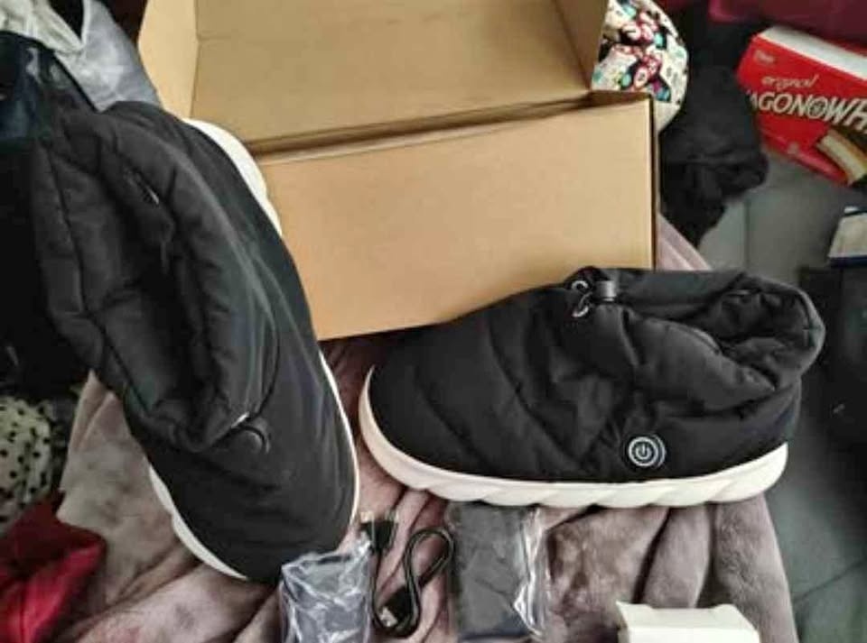 NEW UNISEX Heated Slippers - Women 8-8/Men 6-7, Wjiang 4000mAh