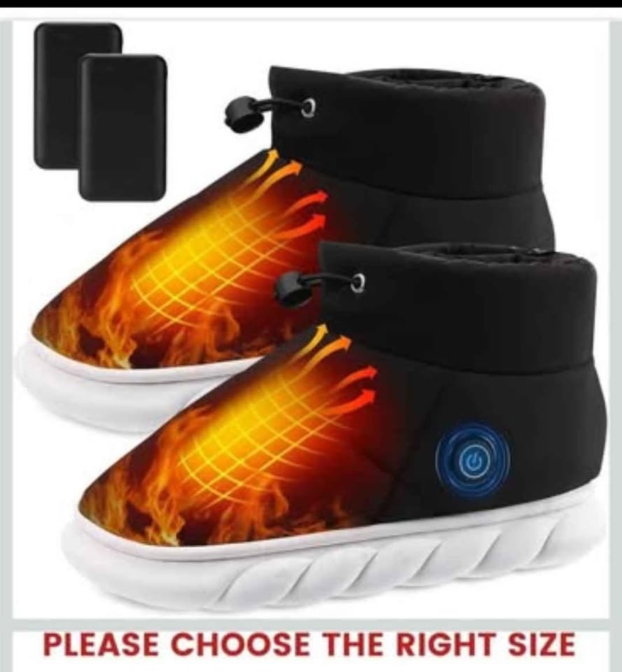 NEW UNISEX Heated Slippers - Women 8-8/Men 6-7, Wjiang 4000mAh - photo 3