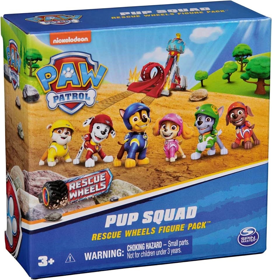 PAW Patrol Rescue Wheels Pup Squad Action Figures (6-Piece Set)