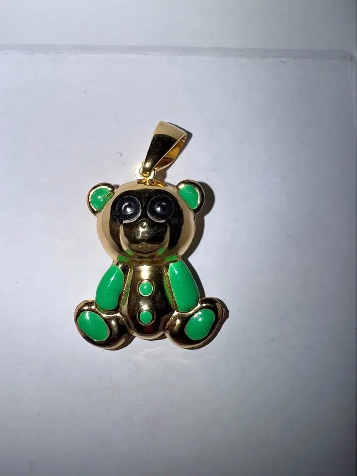 18K Gold Fill Teddy bear pendant thumbnail