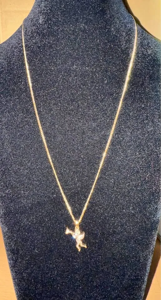 20 in 18K Gold Fill Angel necklace thumbnail