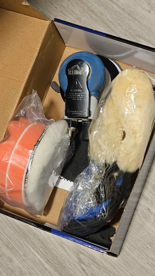 KUIIMT Pneumatic Orbital Sander Kit Air Polisher Car Detailing - photo 4