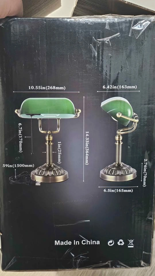 Green Banker's Lamp w USB Port - photo 5