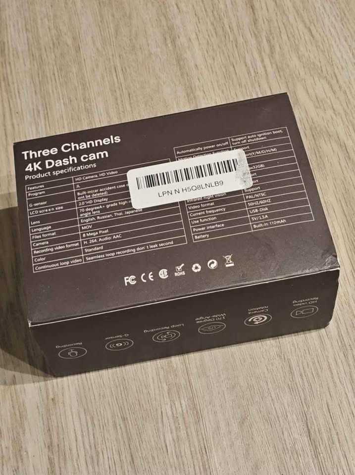 New 4K 3-Channel Car Dash Cam System - photo 3