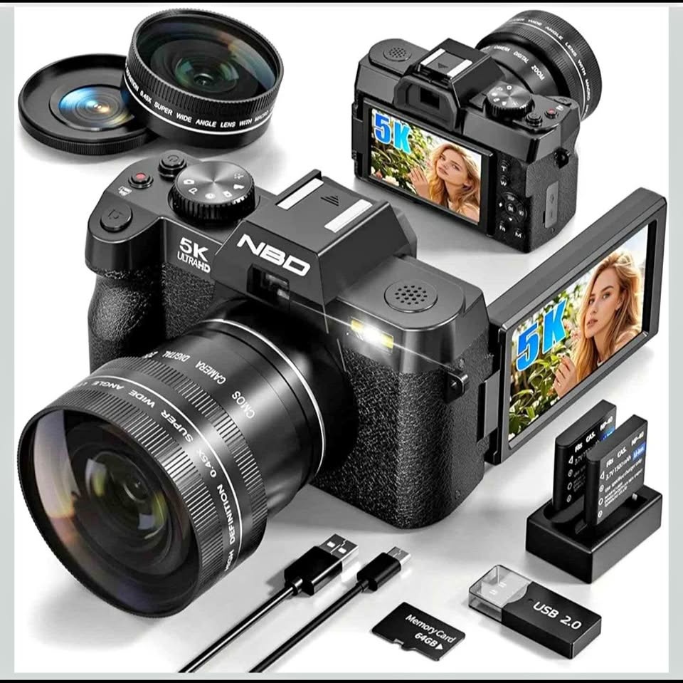 NBD 5K ULTRAHD Digital Vlogging Camera with Wide Angle & Macro L