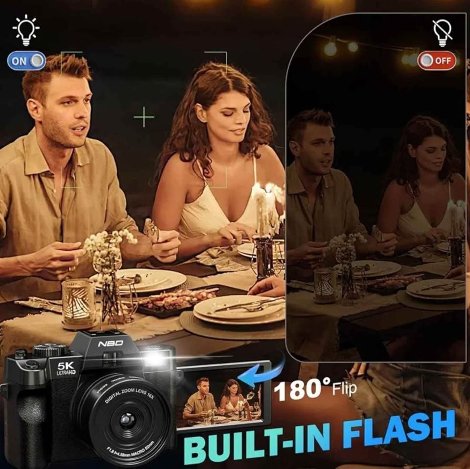 NBD 5K ULTRAHD Digital Vlogging Camera with Wide Angle & Macro L - photo 2