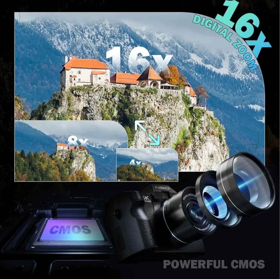 NBD 5K ULTRAHD Digital Vlogging Camera with Wide Angle & Macro L - photo 5