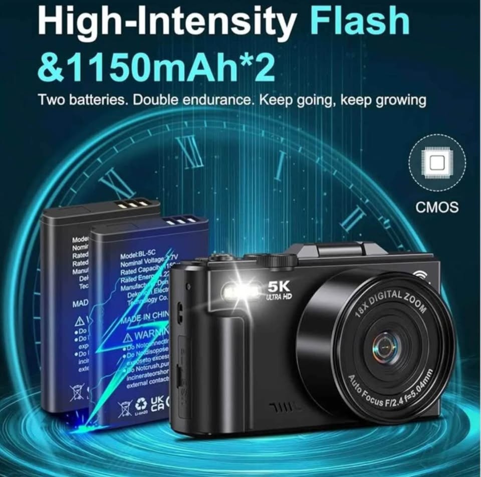 5K Ultra HD Digital Camera w/ WiFi 18x Zoom - photo 4