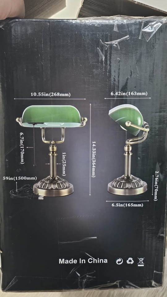 Green Banker's Lamp with USB Port - photo 4