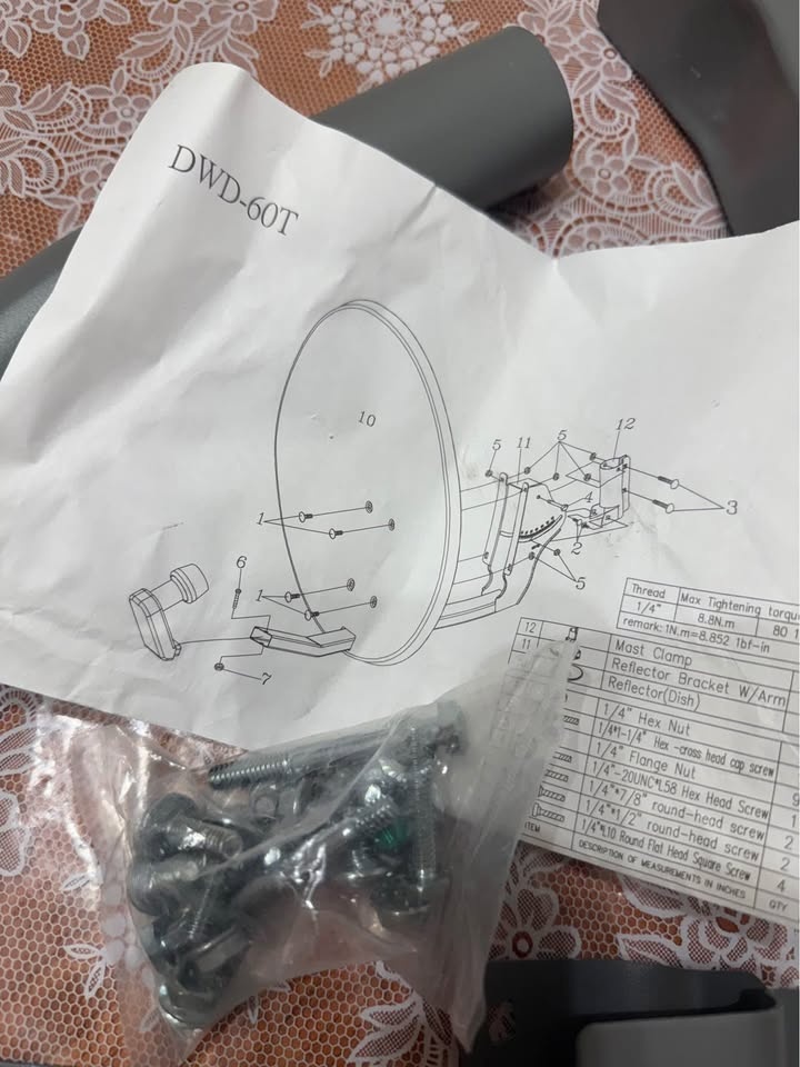 Digiwave DWD60T Satellite Dish Mount - Hardware Only - photo 2