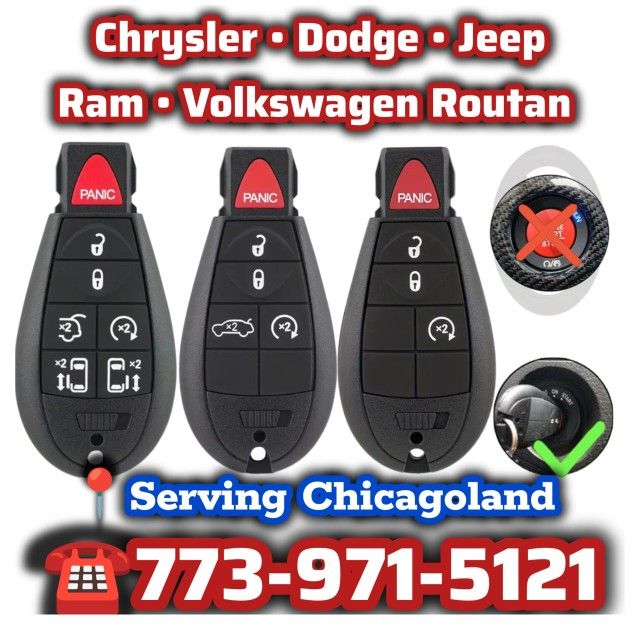CAR KEYS Chrysler Dodge Jeep Ram CHICAGO