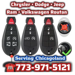 CAR KEYS Chrysler Dodge Jeep Ram CHICAGO
