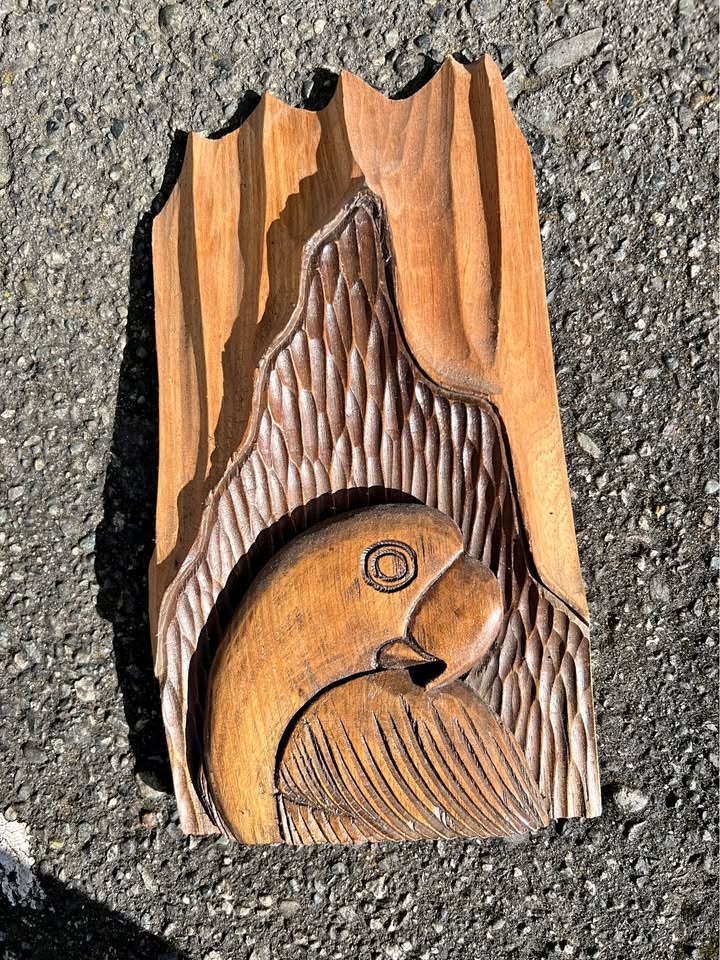 Vintage Hand Carved Amazon Wood Wall Art – Manaus Brazil